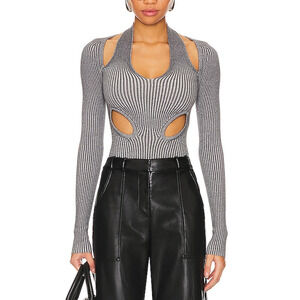 H:Ours 'Alma' Black Cut Out Top Size S